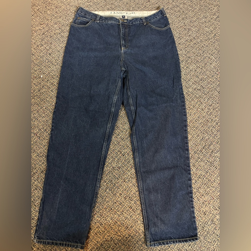 LANDS END SZ 16W STRAIGHT LEG JEANS GUC